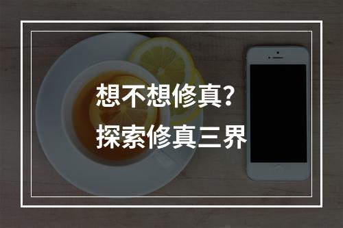 想不想修真？探索修真三界