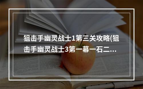 狙击手幽灵战士1第三关攻略(狙击手幽灵战士3第一幕一石二鸟任务流程攻略)