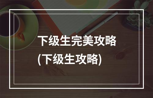 下级生完美攻略(下级生攻略)