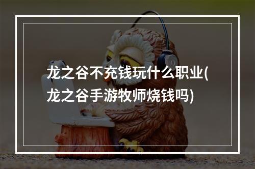 龙之谷不充钱玩什么职业(龙之谷手游牧师烧钱吗)