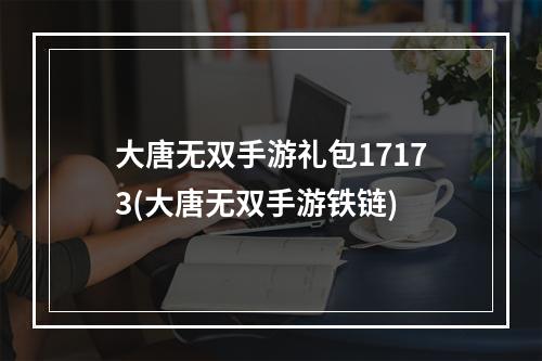 大唐无双手游礼包17173(大唐无双手游铁链)