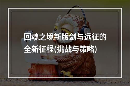 回魂之境新版剑与远征的全新征程(挑战与策略)