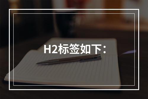 H2标签如下：