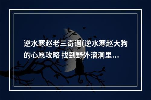 逆水寒赵老三奇遇(逆水寒赵大狗的心愿攻略 找到野外溶洞里的赵二狗)