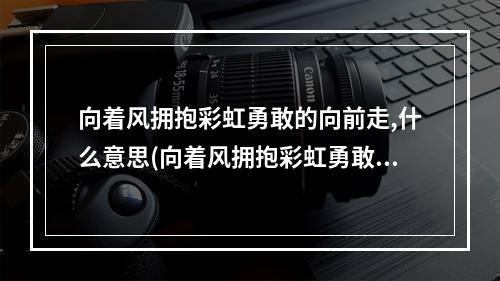 向着风拥抱彩虹勇敢的向前走,什么意思(向着风拥抱彩虹勇敢的向前走)