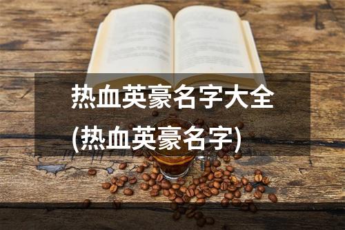 热血英豪名字大全(热血英豪名字)