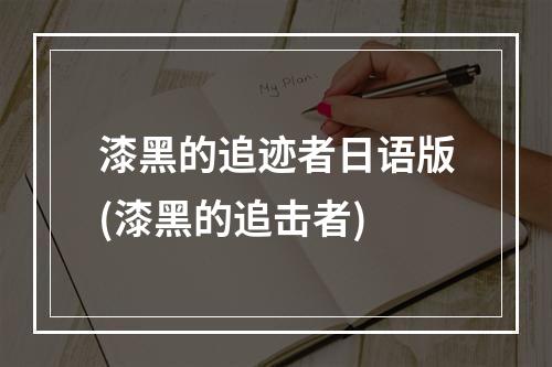 漆黑的追迹者日语版(漆黑的追击者)