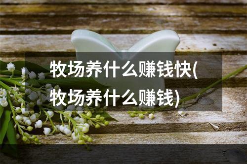 牧场养什么赚钱快(牧场养什么赚钱)