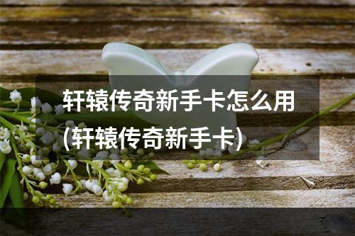 轩辕传奇新手卡怎么用(轩辕传奇新手卡)