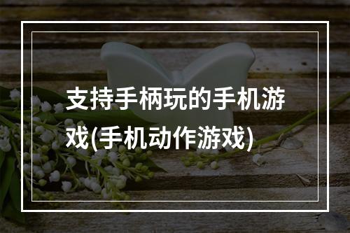 支持手柄玩的手机游戏(手机动作游戏)