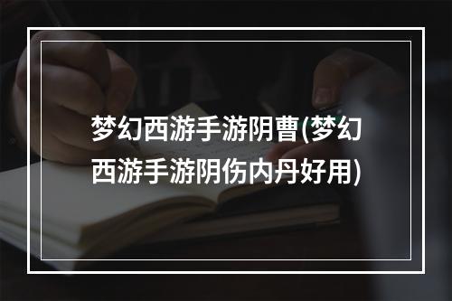 梦幻西游手游阴曹(梦幻西游手游阴伤内丹好用)