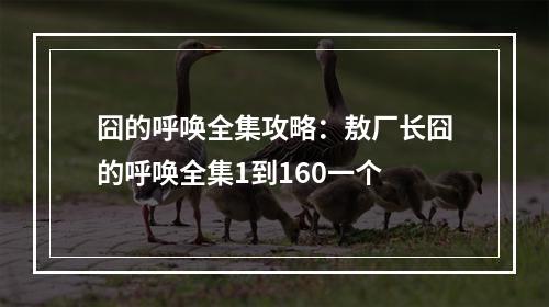 囧的呼唤全集攻略：敖厂长囧的呼唤全集1到160一个