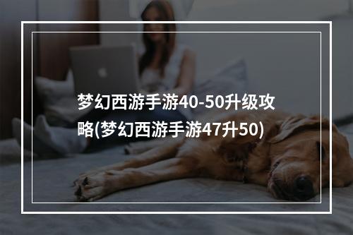 梦幻西游手游40-50升级攻略(梦幻西游手游47升50)