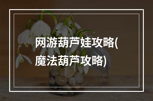 网游葫芦娃攻略(魔法葫芦攻略)