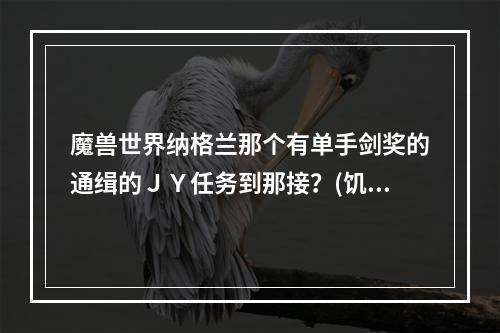 魔兽世界纳格兰那个有单手剑奖的通缉的ＪＹ任务到那接？(饥饿者杜恩)