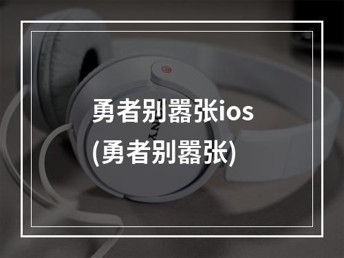 勇者别嚣张ios(勇者别嚣张)