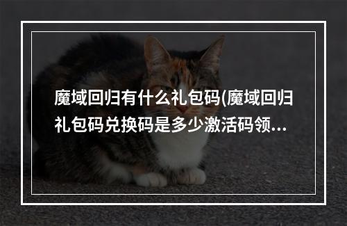 魔域回归有什么礼包码(魔域回归礼包码兑换码是多少激活码领取途径)