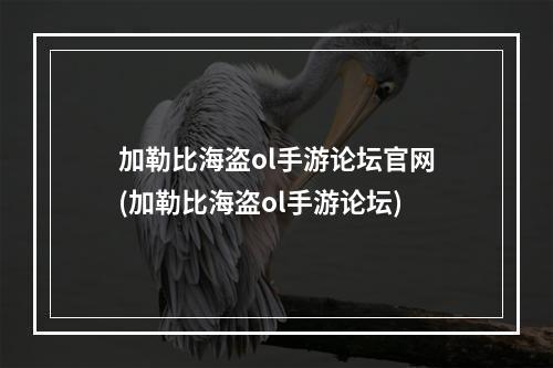 加勒比海盗ol手游论坛官网(加勒比海盗ol手游论坛)