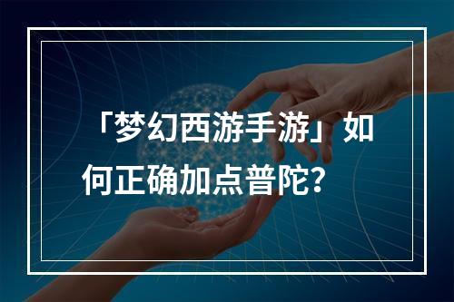 「梦幻西游手游」如何正确加点普陀？