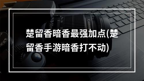 楚留香暗香最强加点(楚留香手游暗香打不动)