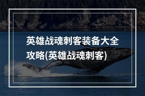 英雄战魂刺客装备大全攻略(英雄战魂刺客)