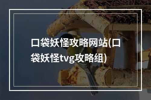 口袋妖怪攻略网站(口袋妖怪tvg攻略组)