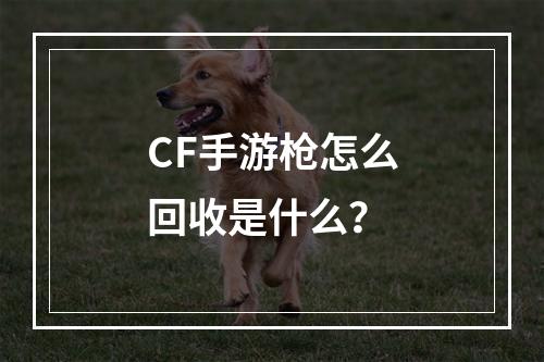 CF手游枪怎么回收是什么？