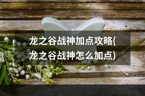 龙之谷战神加点攻略(龙之谷战神怎么加点)