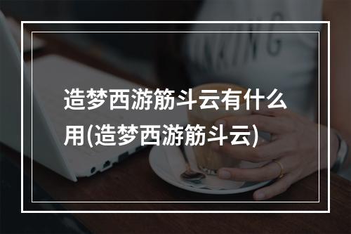 造梦西游筋斗云有什么用(造梦西游筋斗云)