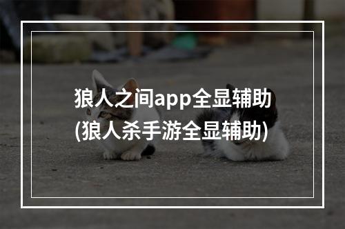 狼人之间app全显辅助(狼人杀手游全显辅助)