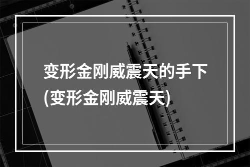 变形金刚威震天的手下(变形金刚威震天)