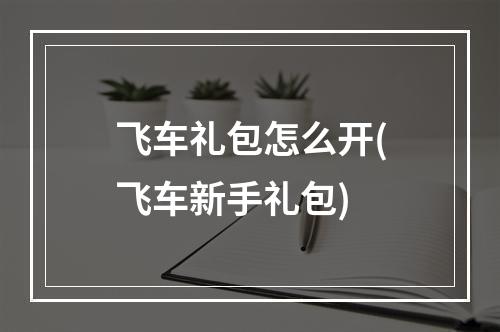 飞车礼包怎么开(飞车新手礼包)