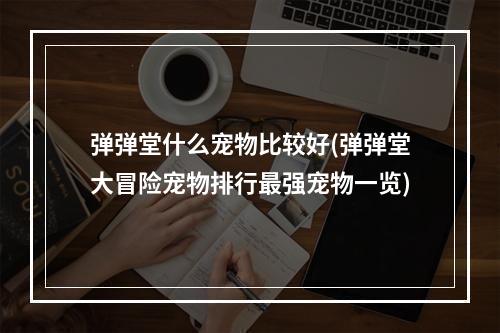 弹弹堂什么宠物比较好(弹弹堂大冒险宠物排行最强宠物一览)