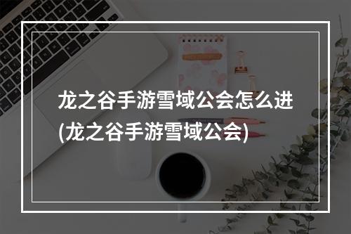 龙之谷手游雪域公会怎么进(龙之谷手游雪域公会)