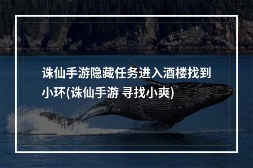 诛仙手游隐藏任务进入酒楼找到小环(诛仙手游 寻找小爽)