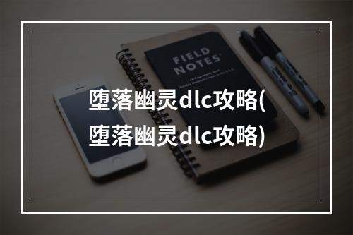 堕落幽灵dlc攻略(堕落幽灵dlc攻略)