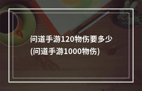 问道手游120物伤要多少(问道手游1000物伤)