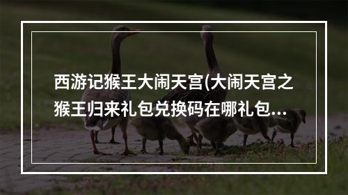 西游记猴王大闹天宫(大闹天宫之猴王归来礼包兑换码在哪礼包激活码有什么)