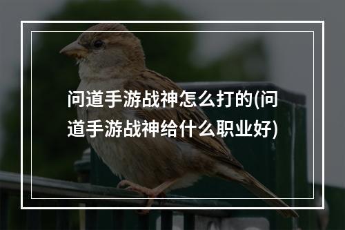 问道手游战神怎么打的(问道手游战神给什么职业好)