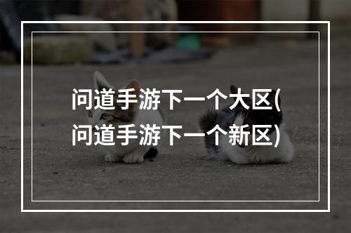 问道手游下一个大区(问道手游下一个新区)