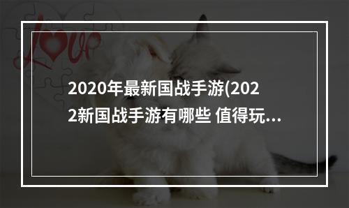 2020年最新国战手游(2022新国战手游有哪些 值得玩的新国战手游推荐  )