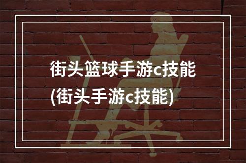 街头篮球手游c技能(街头手游c技能)