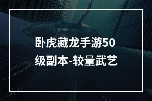 卧虎藏龙手游50级副本-较量武艺