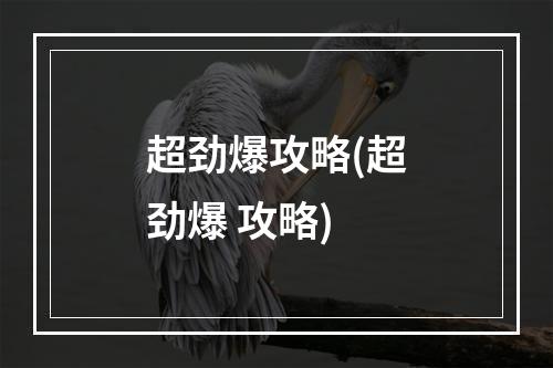 超劲爆攻略(超劲爆 攻略)