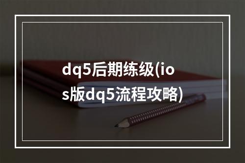 dq5后期练级(ios版dq5流程攻略)