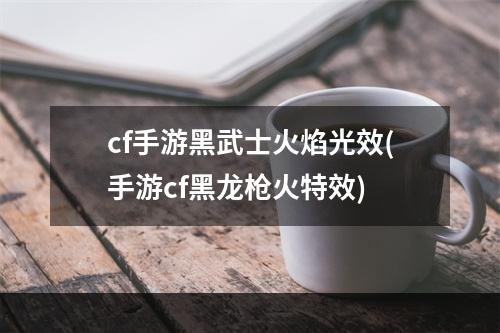 cf手游黑武士火焰光效(手游cf黑龙枪火特效)