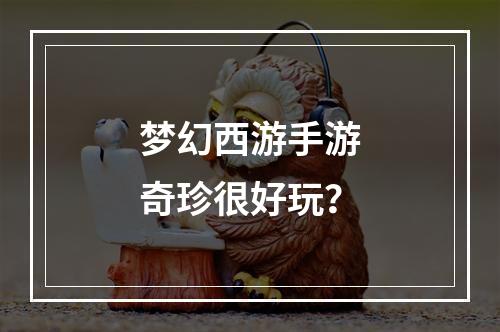 梦幻西游手游奇珍很好玩？