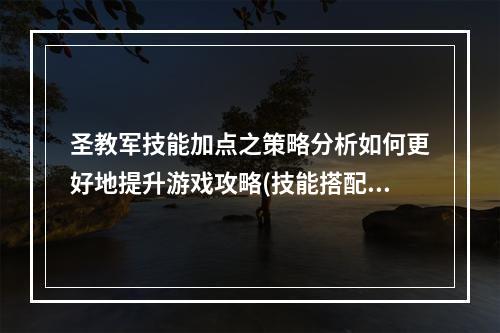 圣教军技能加点之策略分析如何更好地提升游戏攻略(技能搭配精通治疗、闪光圣光、力量成长)