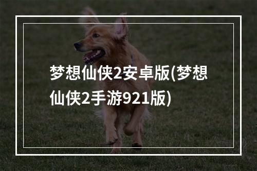 梦想仙侠2安卓版(梦想仙侠2手游921版)