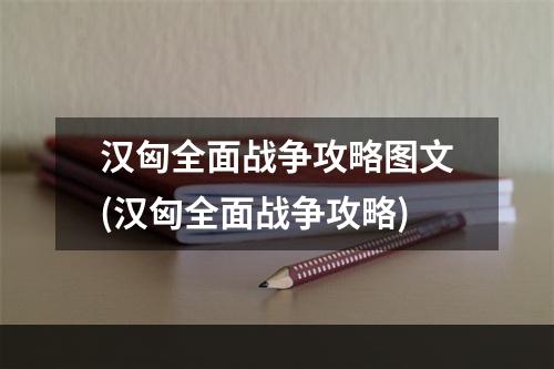 汉匈全面战争攻略图文(汉匈全面战争攻略)